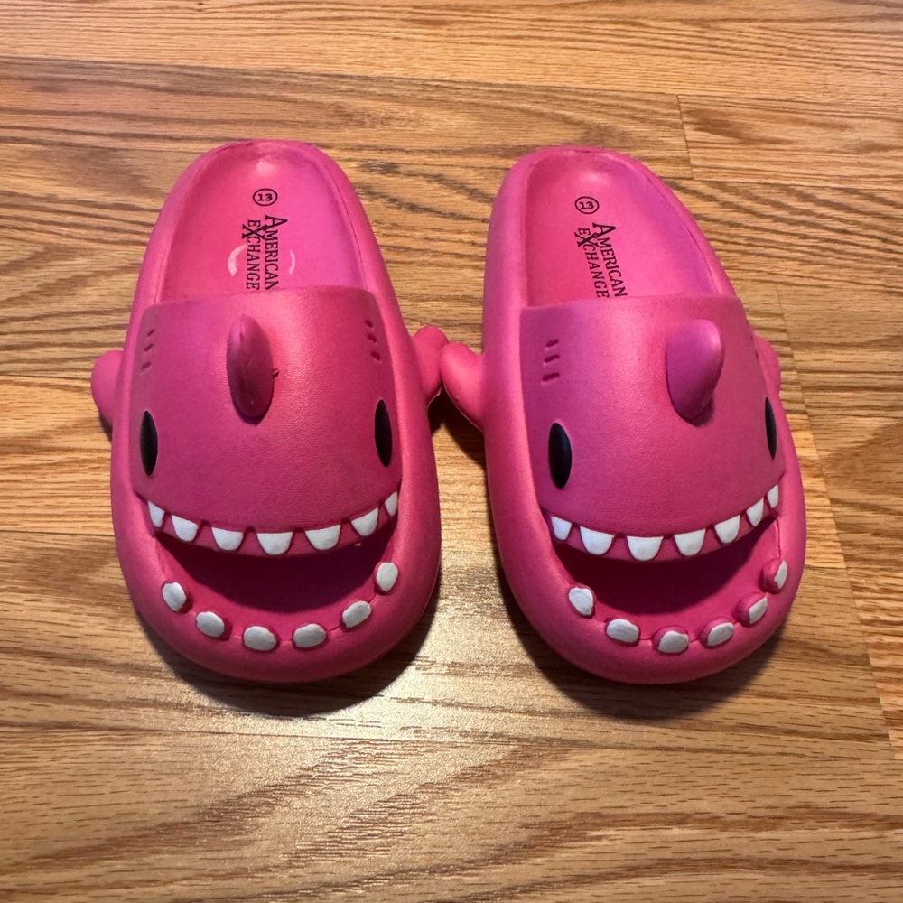 Pink Shark Slippers